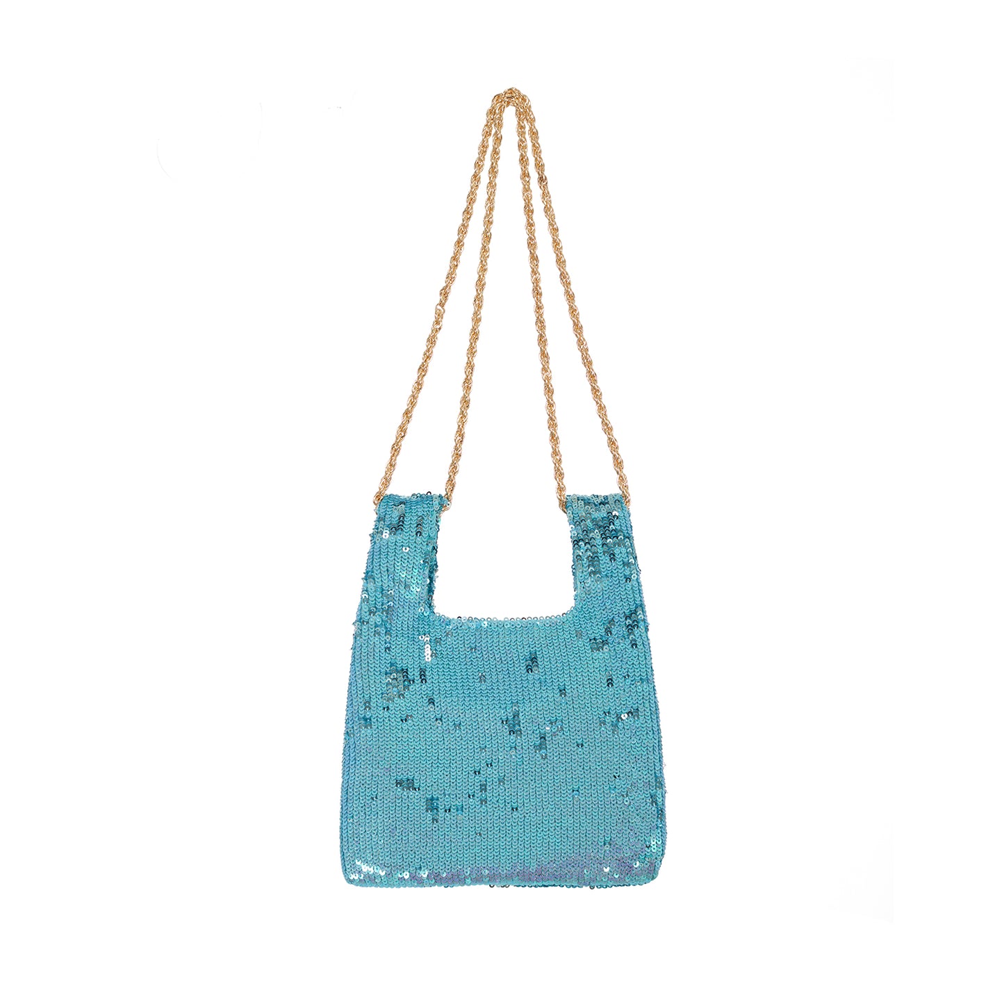 Micro Ines in French blue/ turquoise Sequin