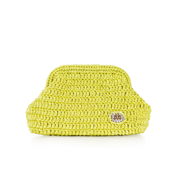 CAMILLE IN LIME GREEN RAFFIA