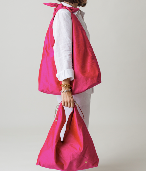 Maxi Ritz in Fuchsia Pink Silk